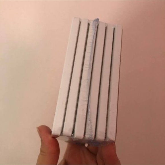 Moroccan Print Square Ceramic Coasters Set - Picture 3 of 4